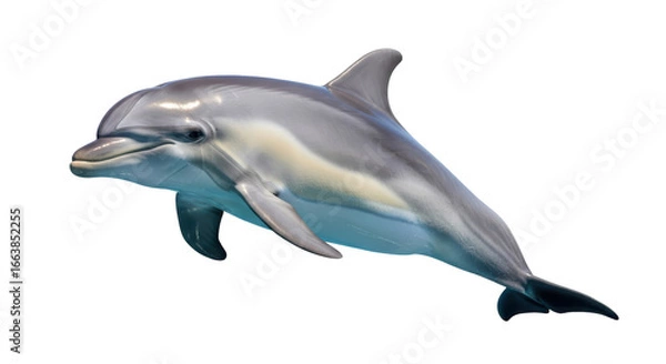 Obraz Isolated Bottlenose Dolphin Leaping
