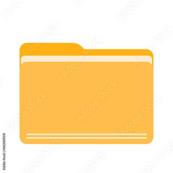 Obraz File folder, Yellow folder vector, SVG, illustrated, orange folder, office files