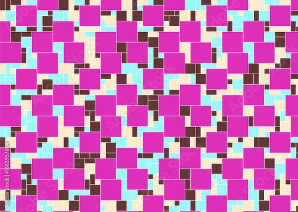 Obraz 幾何学的なタイル模様 背景