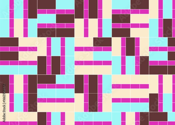 Obraz 幾何学的なタイル模様 背景