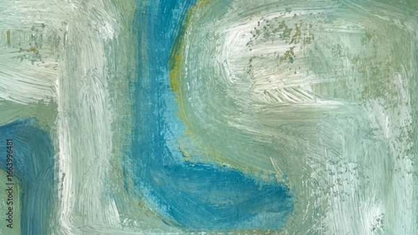 Fototapeta Hand-drawn abstract paintings, geometric backgrounds, analog illustrations with brushstrokes, brush texture expression on paper, banner