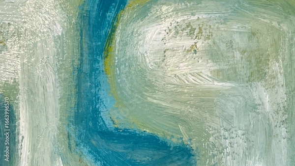 Fototapeta Hand-drawn abstract paintings, geometric backgrounds, analog illustrations with brushstrokes, brush texture expression on paper, banner