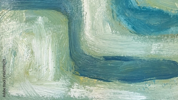 Fototapeta Hand-drawn abstract paintings, geometric backgrounds, analog illustrations with brushstrokes, brush texture expression on paper, banner