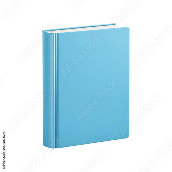 Obraz Light blue binder standing upright isolated on transparent background