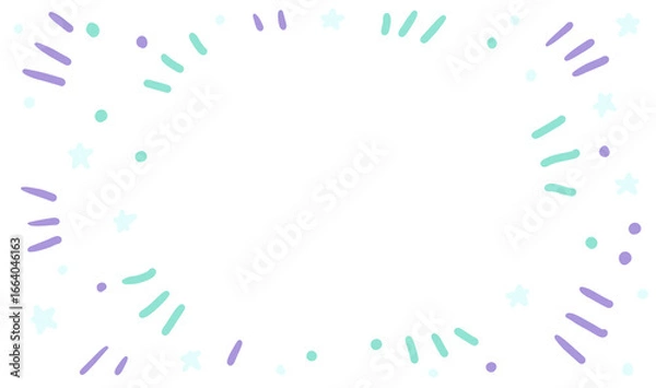 Fototapeta Starry background, night sky stars and sparkle element banner background hand drawing doodle illustration art