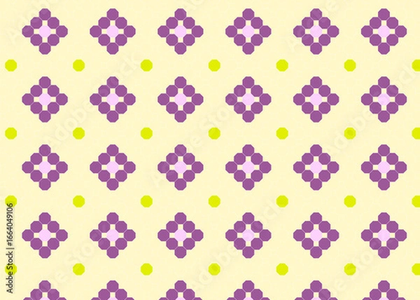 Fototapeta 和をイメージしたドット柄 タイル 背景