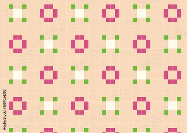 Fototapeta 和をイメージしたドット柄 タイル 背景