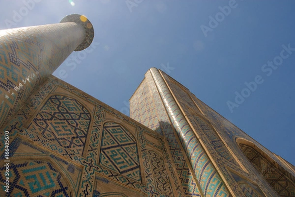 Fototapeta Tiled Structure in Uzbekistan