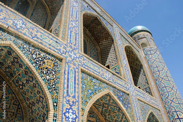 Fototapeta Tiled Structure in Uzbekistan