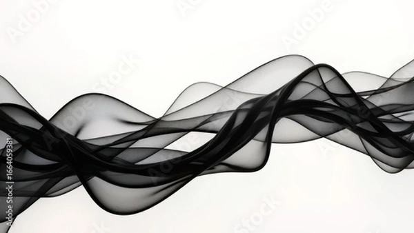 Fototapeta The artistic image of black lines