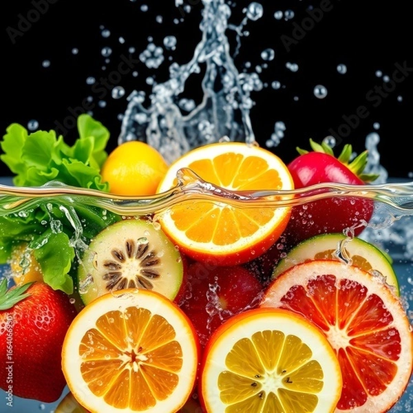 Obraz Fresh citrus fruit water