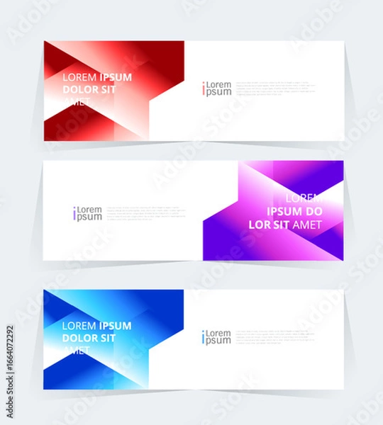 Fototapeta Geometric banner design with Vector presentation template.