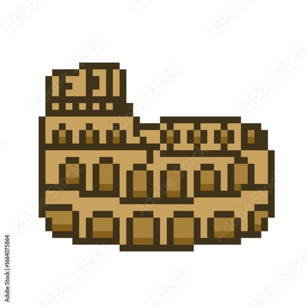 Obraz rome Italy travel pixel art