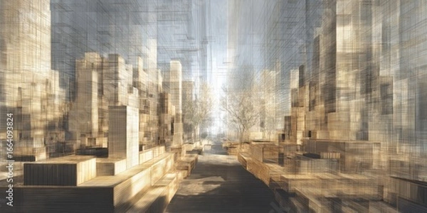 Obraz Urban Development Blueprint Concept Design