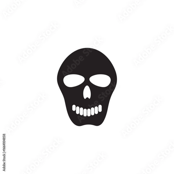 Fototapeta Skull icon logo vector
