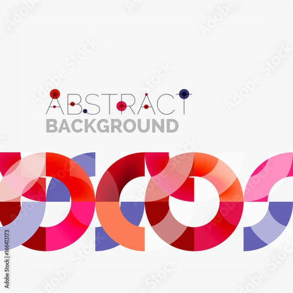Fototapeta Colorful rings on grey background, modern geometric pattern design