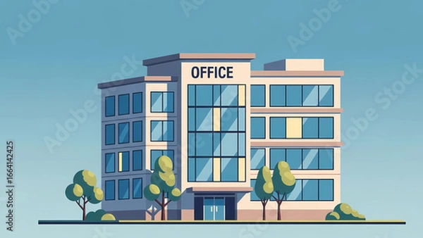 Obraz vector flat 2d office