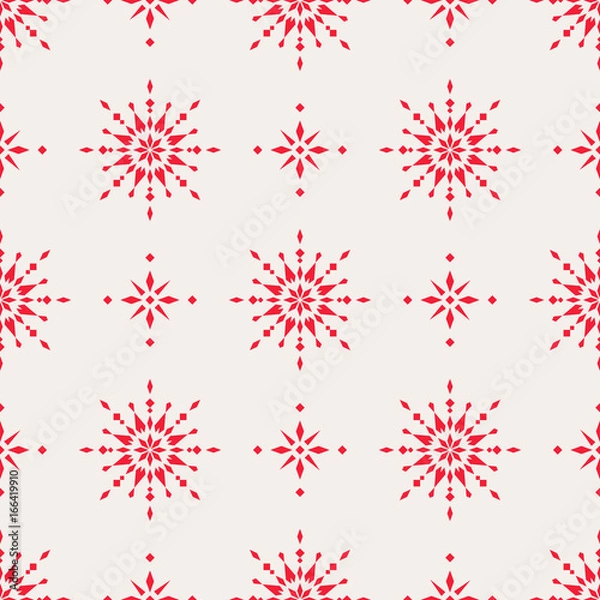 Fototapeta seamless christmas pattern with scandinavian ornaments