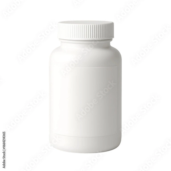 Obraz Blank white plastic bottle with screw cap