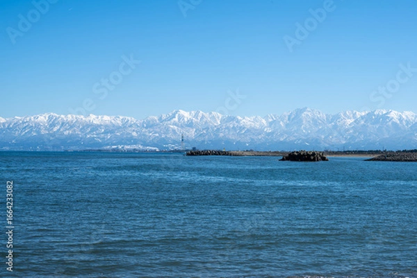 Obraz 立山連峰と富山湾