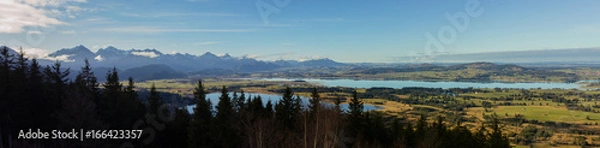Fototapeta Mountain lake panorama 