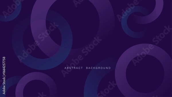 Fototapeta Minimal abstract purple background with circular geometric patterns, stylish modern design for digital banners, posters, and branding projects.