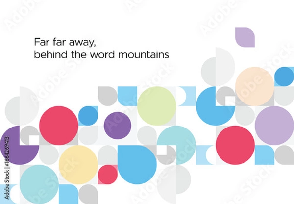 Obraz Bauhaus Pattern Abstract Presentation Slide – Modern Geometric Design