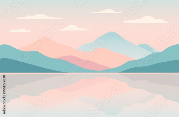 Obraz mountain landscape with clouds
