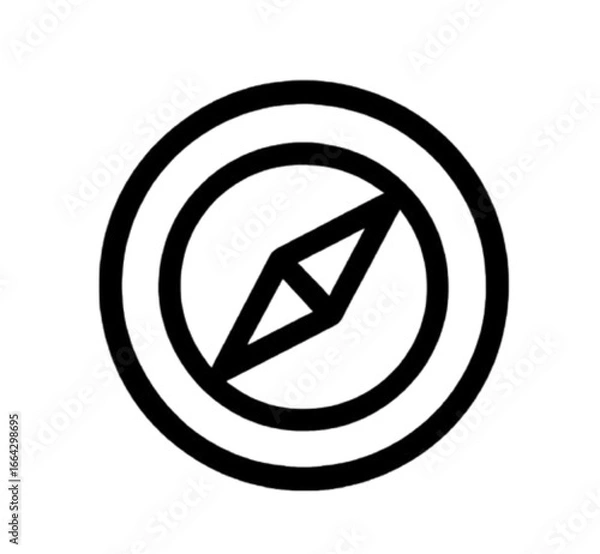 Obraz navigation compass icon - flat style 