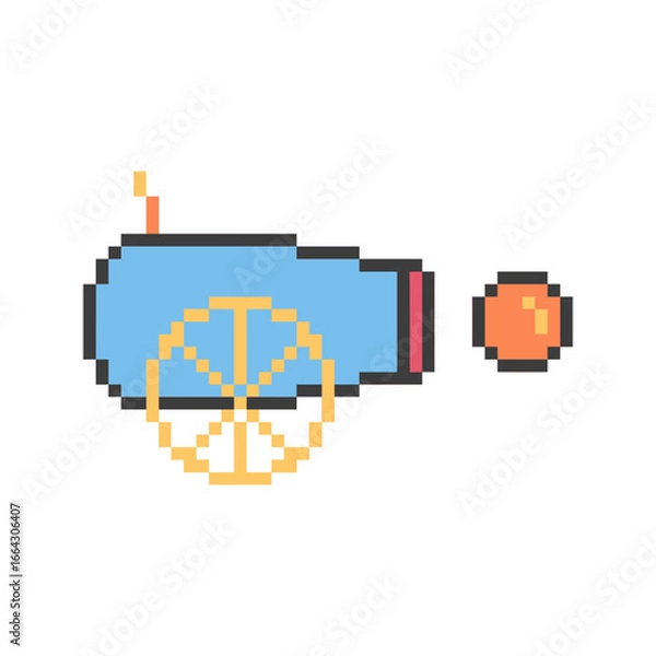Obraz cannon toy retro pixel art