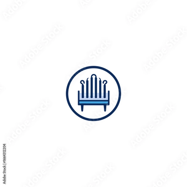 Fototapeta Ornate armchair icon design