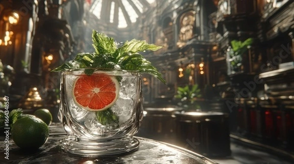 Obraz Refreshing Citrus Mint Cocktail