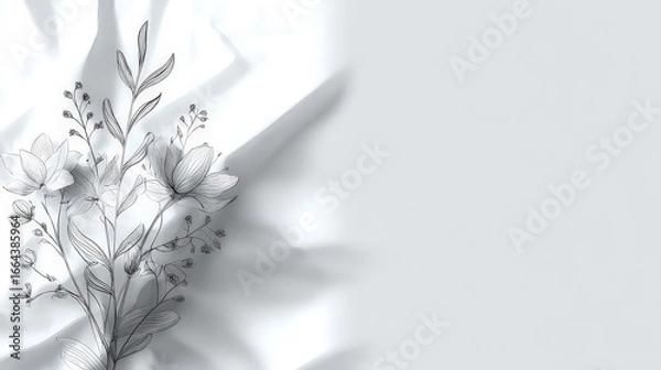 Fototapeta Abstract Graphic Design With White Background And Black Patterns