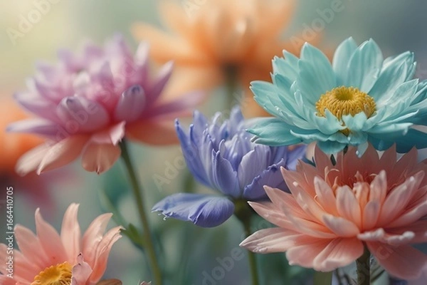 Obraz Abstract flower pastel blur for background, soft and blur concept