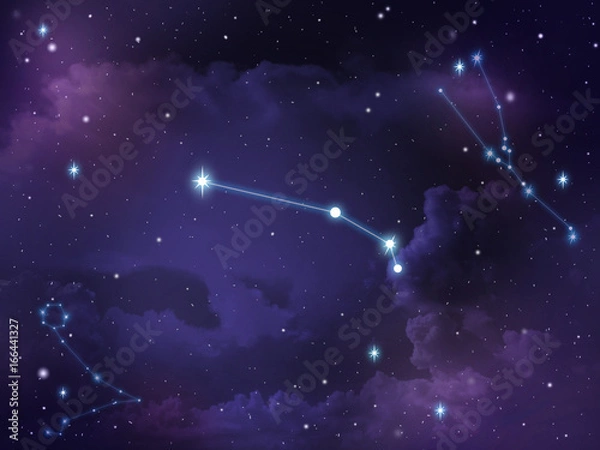 Fototapeta Aries constellation star Zodiac