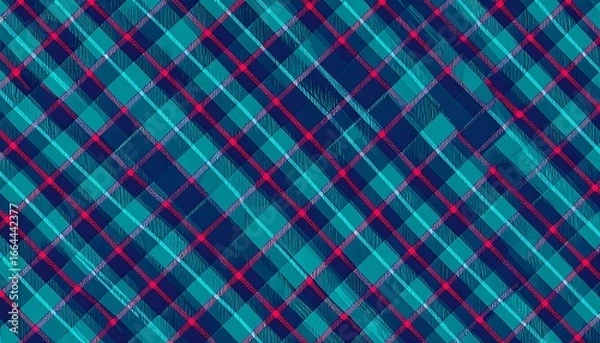 Fototapeta Diagonal Plaid Pattern Textile Design