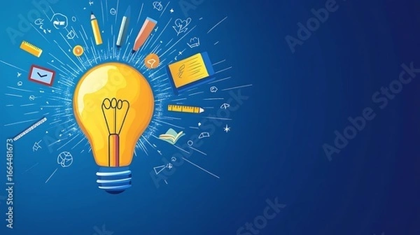 Fototapeta Creative idea, education tools