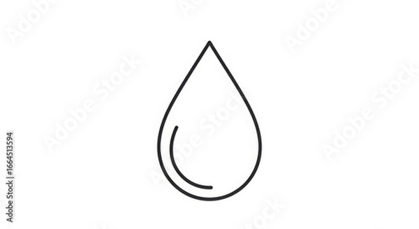 Fototapeta Simple Water Drop Outline Icon