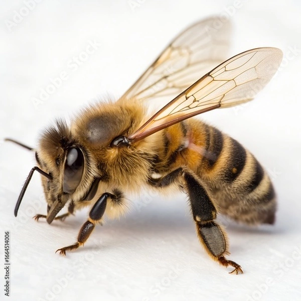 Obraz bee on white background