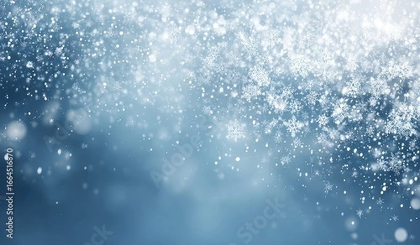 Obraz Abstract winter scene with falling snow