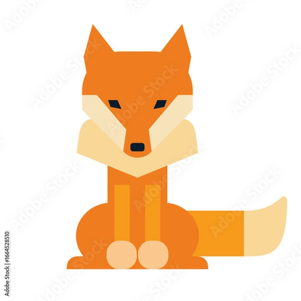 Fototapeta red fox cartoon