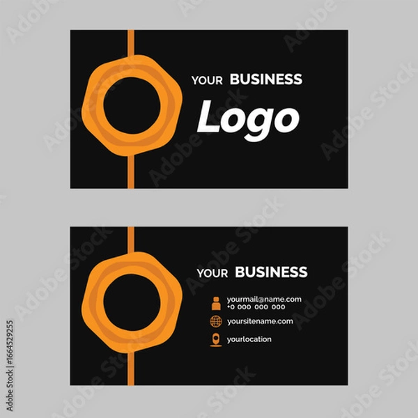 Obraz business card design  template