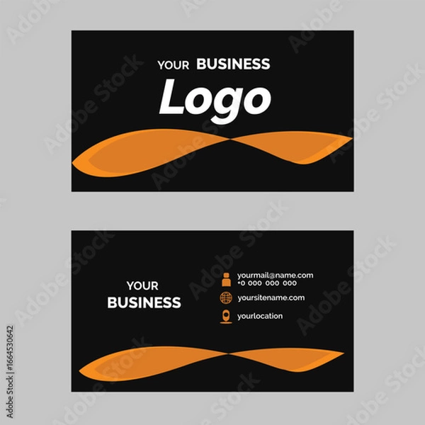 Obraz business card design  template
