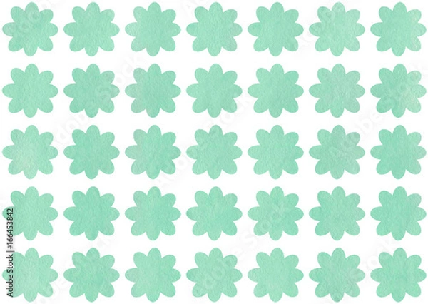 Fototapeta Watercolor flowers pattern.