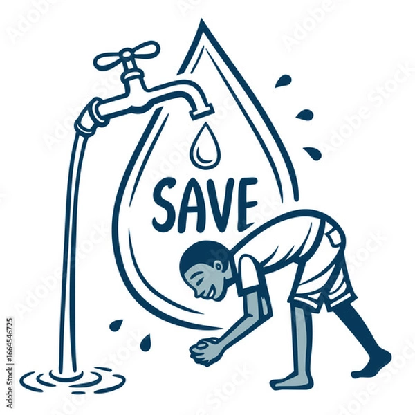 Obraz vector illustration of a man