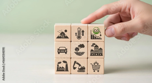 Fototapeta Sustainable Environmental Practices and Carbon Footprint Reduction Initiatives for Corporate Social Responsibility and Long-Term Ecological Balance and Preservation