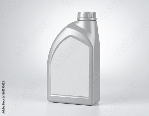Fototapeta Realistic motor oil bottle isolated on white. Suitable for automotive branding, spare part catalogs, and lubricant advertising.