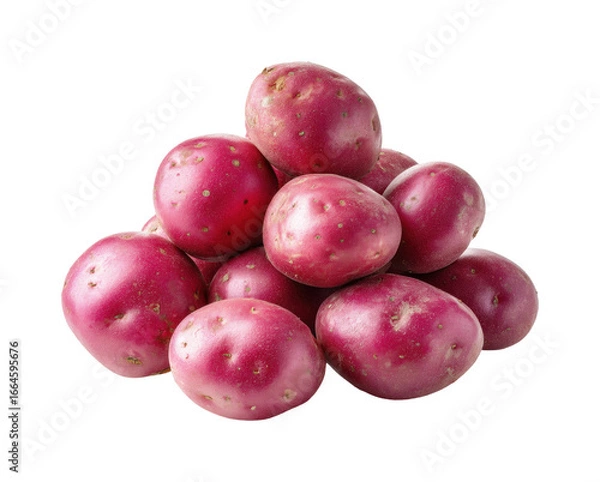 Obraz Freshly harvested red potatoes local market food natural isolated on transparent background, png