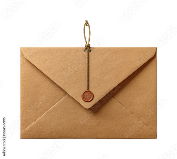 Obraz Sealing a letter with a wax seal home office product isolated on transparent background, png