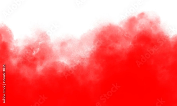 Obraz red smoke cloud fog dust isolated on transparent background. Colorful smoke smog misty fog steam explosion special effect. Smoke texture for Compositing, covering, overlay, design elements, PNG 